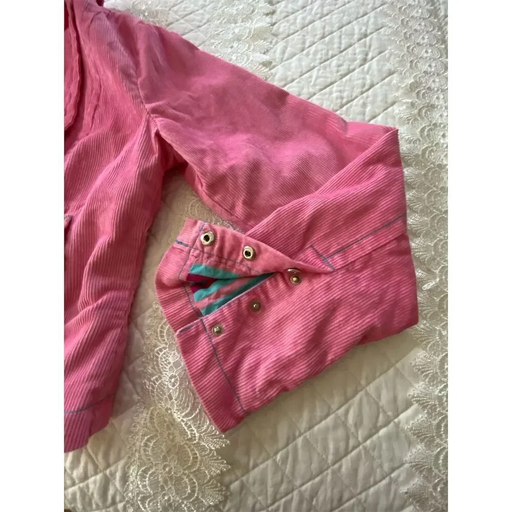 B.B. Dakota Vintage Pink Corduroy Double-Breasted ShortJacket Size L